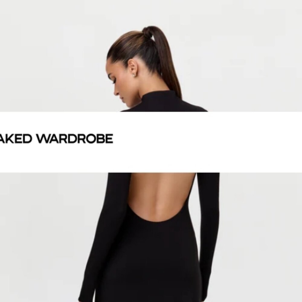 Naked Wardrobe -Smooth Open Back Maxi Dress